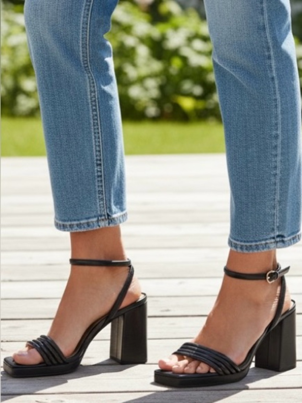 Gianvito Rossi Milano Black Platform Block Heel Sandals Size 37.5